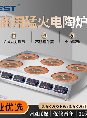 FEST商用嵌入式电陶炉多头3KW大功率火锅砂锅煲仔炉专用光波炉6头