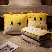 汽车抱枕午休两用靠垫女生办公室午睡男生款 加厚被子枕头折叠靠枕