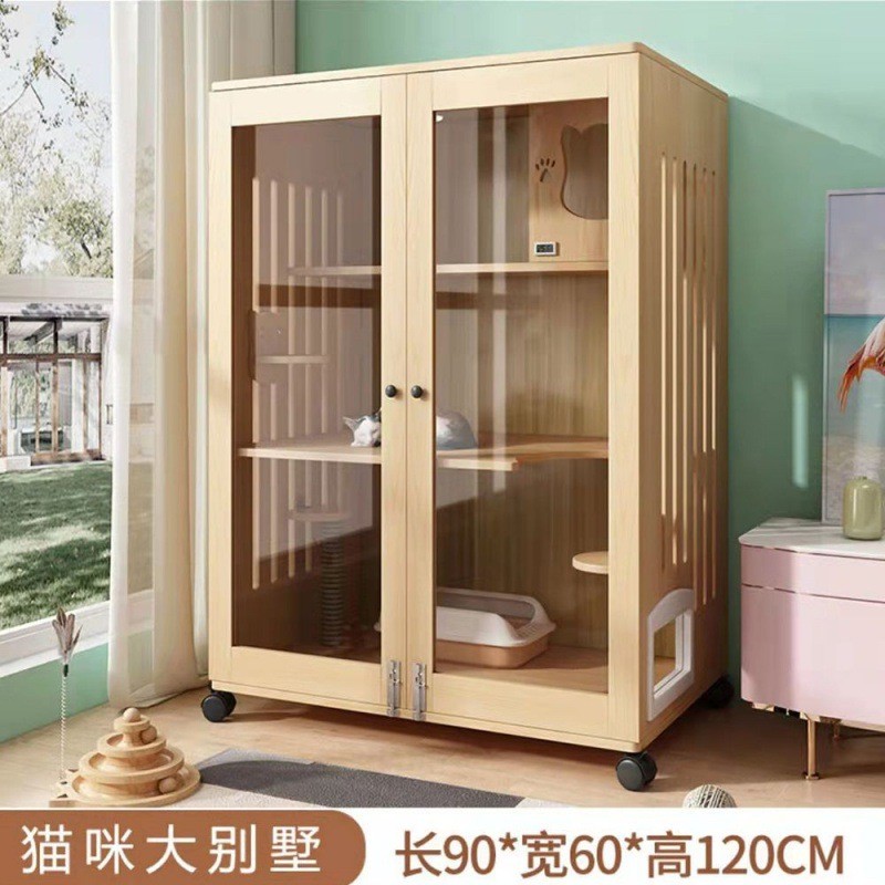 猫别墅宠物柜猫笼子家用室内猫窝猫超大自由空间猫咪房子猫屋舍柜