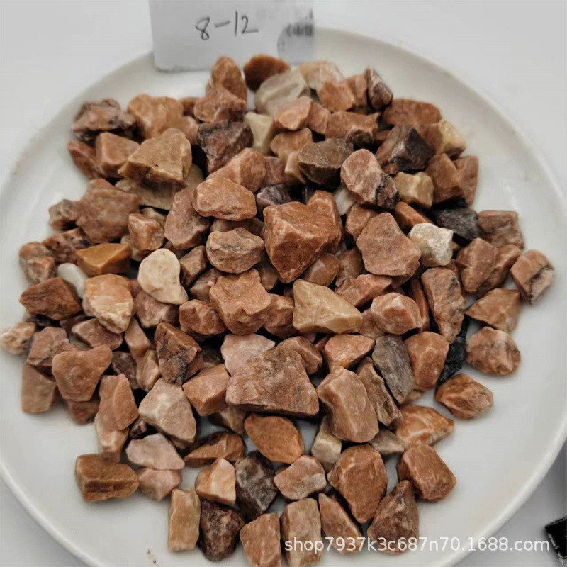 热销彩色胶粘小石子水洗石公园铺路庭院造型铺面水磨五彩小鹅卵石