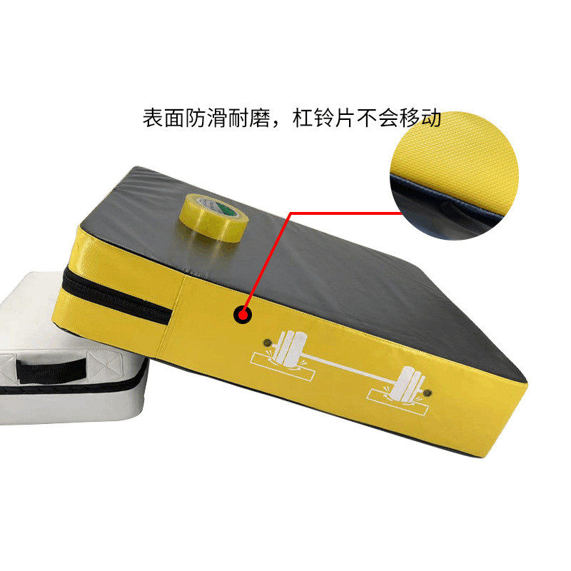 家用杠铃减震垫健身房举重缓冲垫垫防震隔音室内哑铃垫加厚皮革