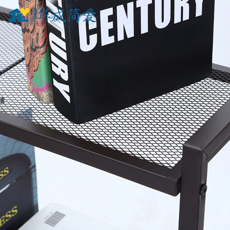 厂家直销 新款欧式梯形收纳架四层简易书架 客厅免打孔落地置物架