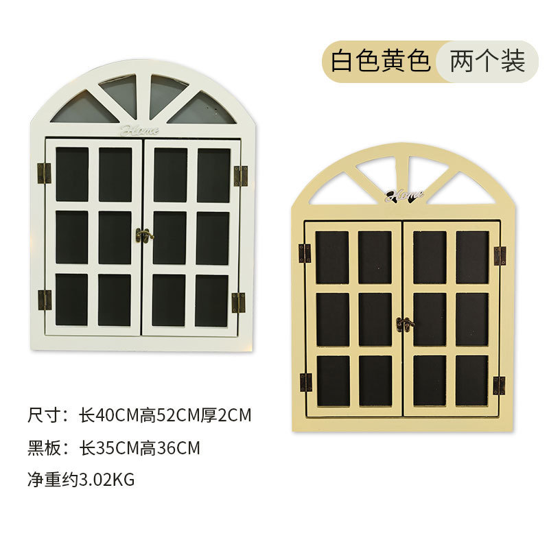 bg54批发花店墙上仿真假窗户黑板房间墙面装饰品花园咖啡厅墙壁挂