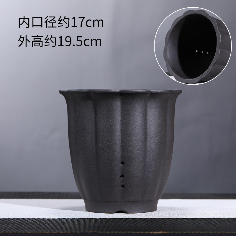 紫砂多肉花盆陶瓷盆景办公室大口径兰花专用盆盆阳台桌面厂家批发