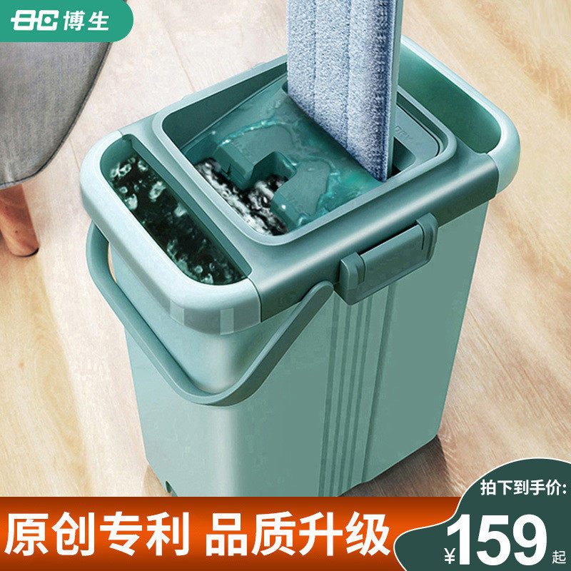 m204干湿两用拖把免手洗家用瓷砖木地板一拖净懒人平板墩布大号桶