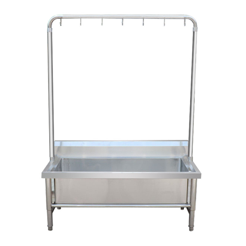 商用不锈钢拖把池加长学校食堂酒店墩布池矮高架商用长方形拖把池