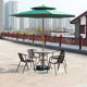 wy户外庭院桌椅伞组合带伞露天桌椅简约整套外摆奶茶咖啡厅露天酒