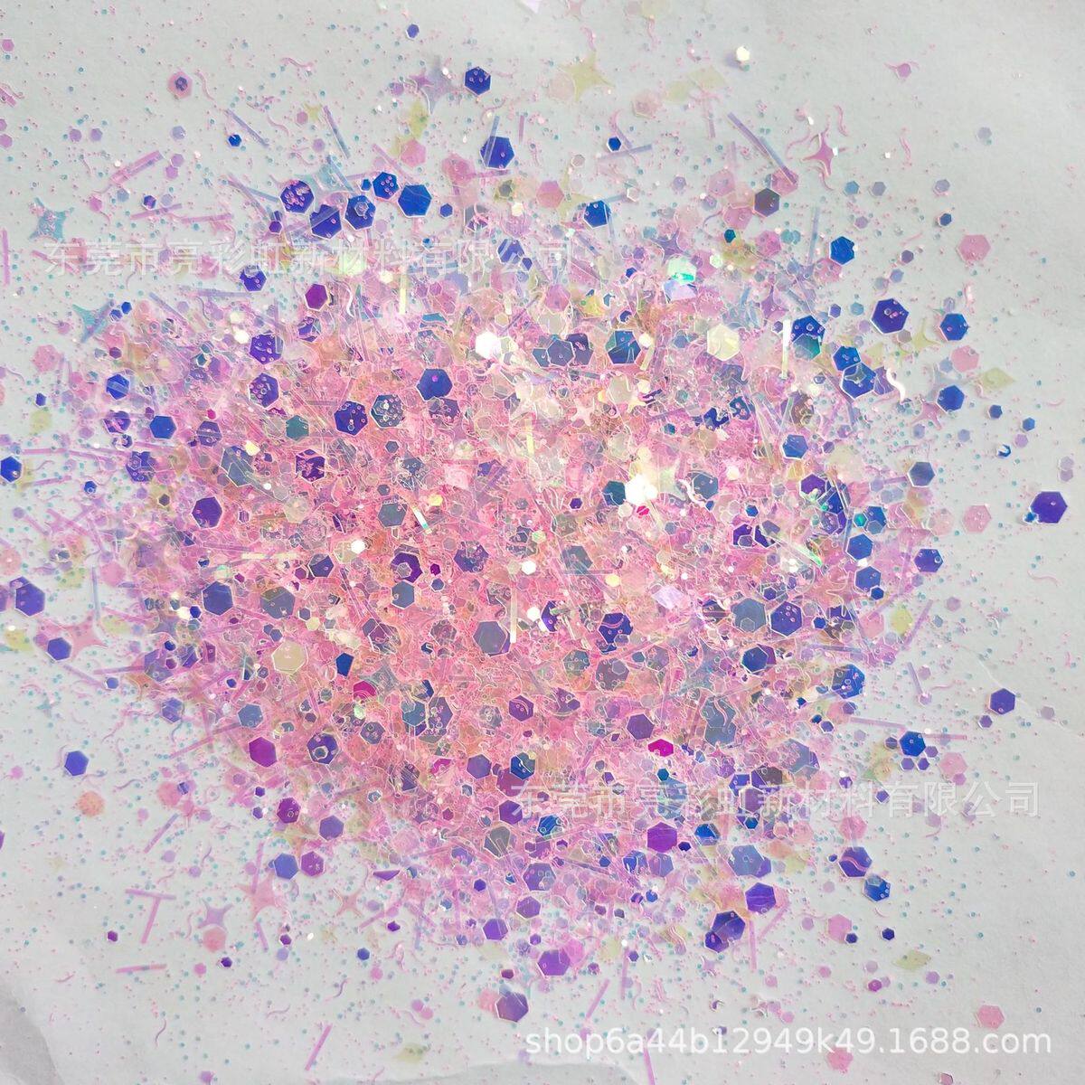 亮片之瞳系列金葱粉仙女炫彩璀璨夺目闪粉片异形混合美甲玻璃纸