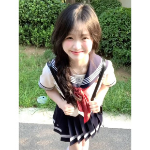 新品 小个子日系水手服上衣百褶半身短裙两 学院风jk制服套装 女夏季