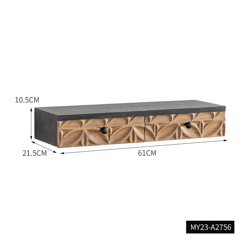 田园风复古民宿雕花置物架背景搁架创意装饰板带抽屉做旧壁挂吊柜,家装主材,卫浴置物架,淘宝优惠券,粉丝福利购,淘宝优惠卷
