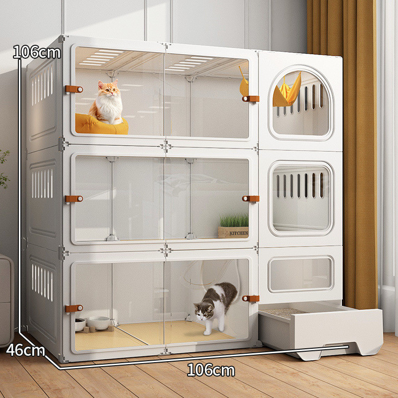 猫笼子家用室内猫别墅带厕所砂盆猫猫咪屋舍窝猫空笼一体柜