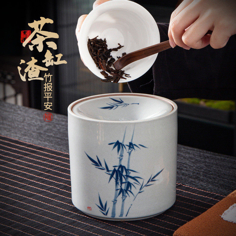 陶瓷建水茶具配件桌面茶渣缸废水桶带盖防飞灰烟灰缸插花器,标准件/零部件/工业耗材,车间地垫,淘宝优惠券,粉丝福利购,淘宝优惠卷