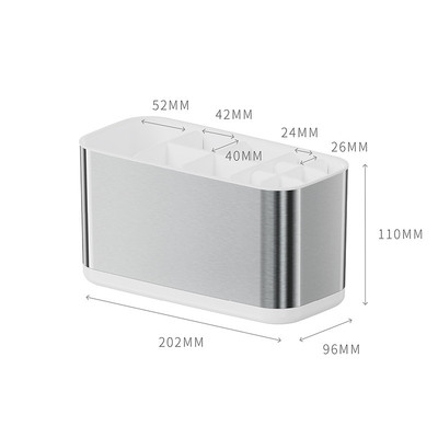 leyix221不锈钢牙刷架牙刷桌面收纳盒座