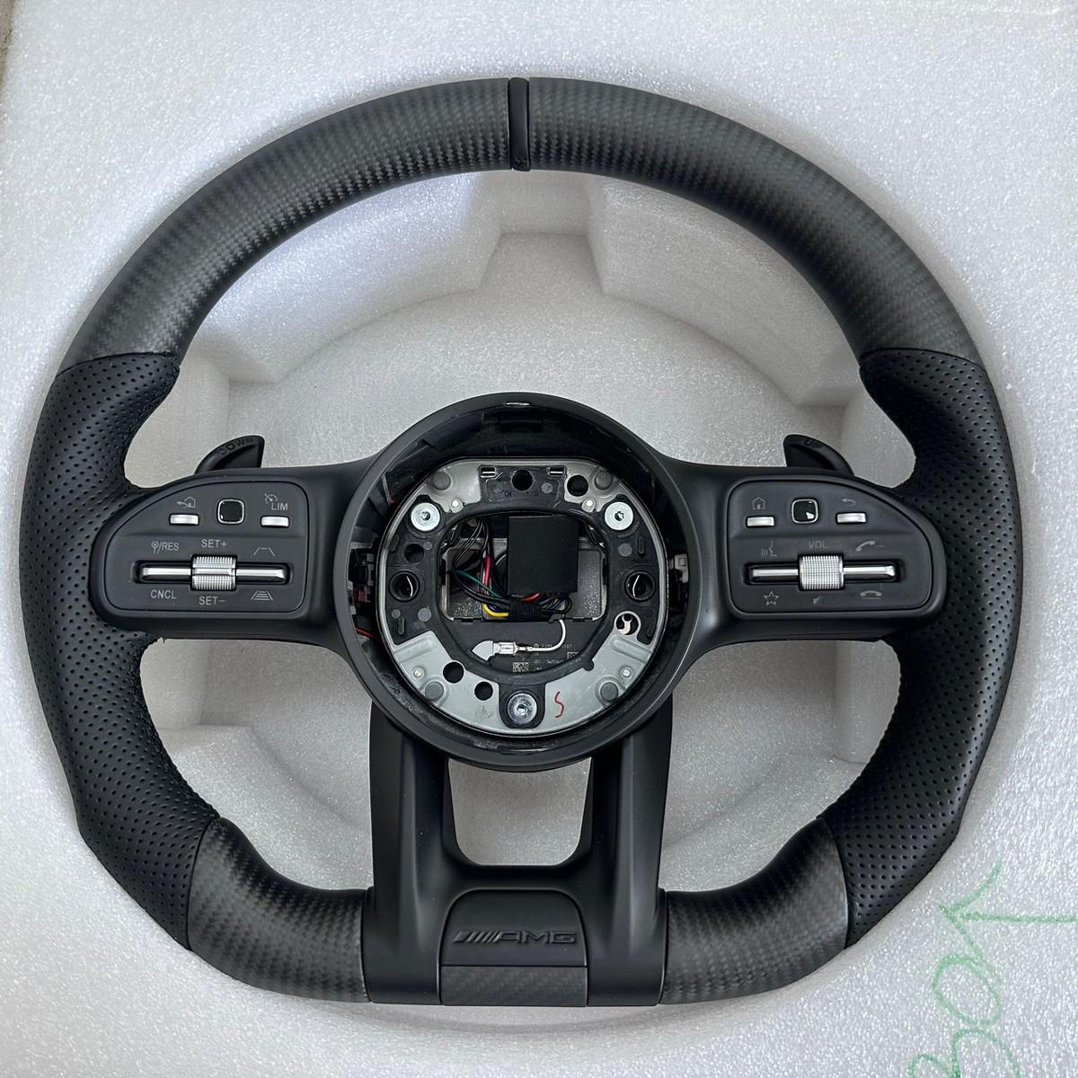 适用于奔驰CLA改装运动竞速LED碳纤维方向盘GLE350 GLE450 GLS450