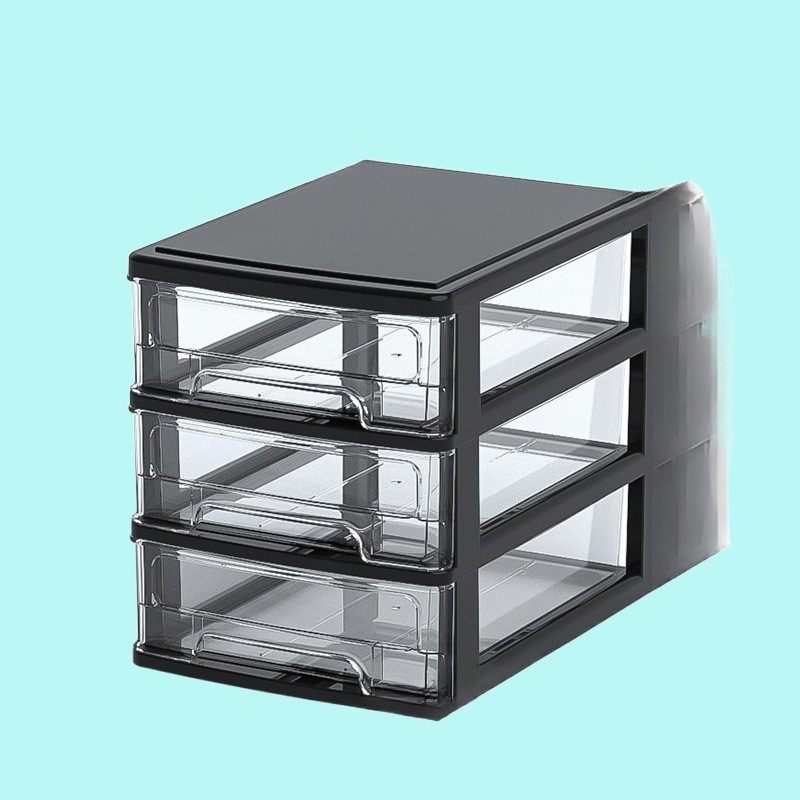 收纳盒桌面抽屉式塑料办公室文件用品收纳柜桌上文具置物架整理箱