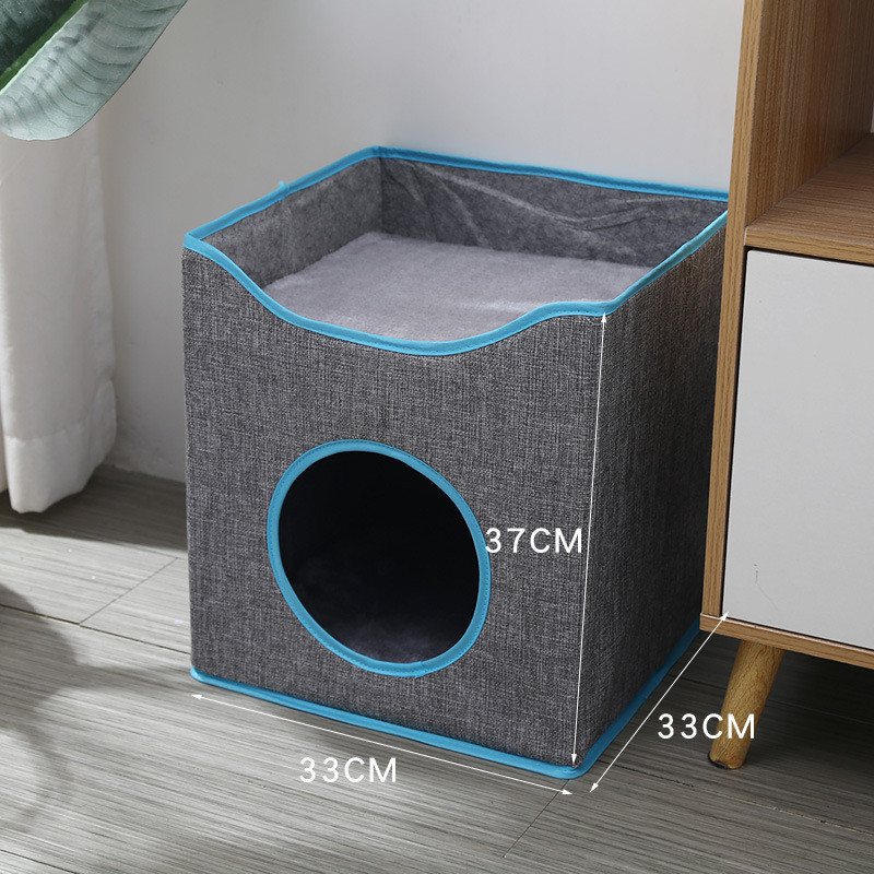 宠物用品批发可折叠双层四季通用猫窝保暖半封闭猫窝新款