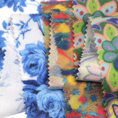 厂家供应印花布粘扣尼龙运动护腰带魔术布室内高尔夫打击垫面料