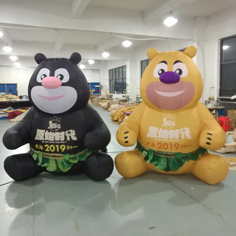 充气卡通熊充气气模游乐场牛津布宣传气模摆放动物气模