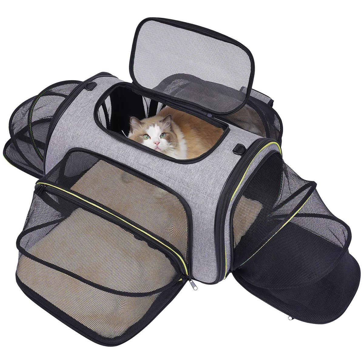 热销折叠式手提宠物包可拓展外出旅行便携收纳猫包牛津布可折叠