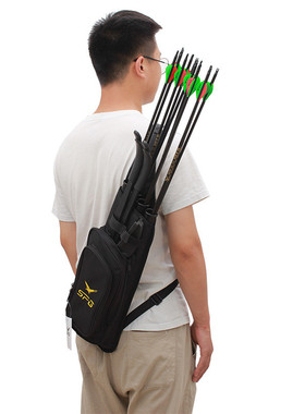 SPG背式四管箭壶腰带背式箭袋箭囊牛津布多功能箭支收纳射箭器材