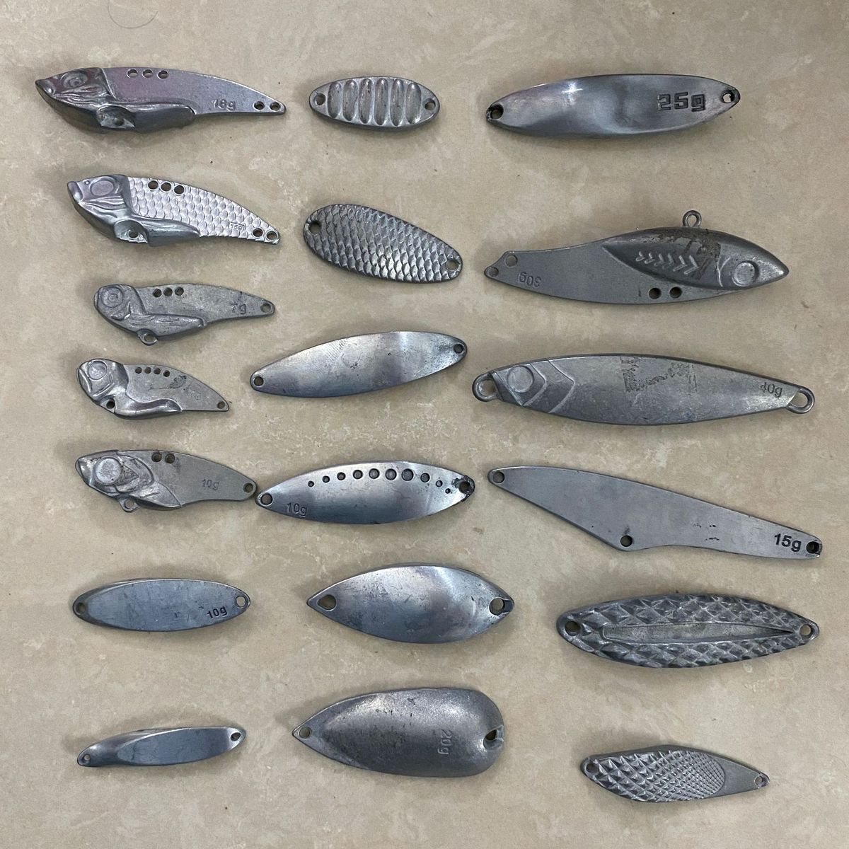 路亚铁板饵vib亮片原色小抛光毛坯淡水海钓鱼饵裸裸板片工厂批量