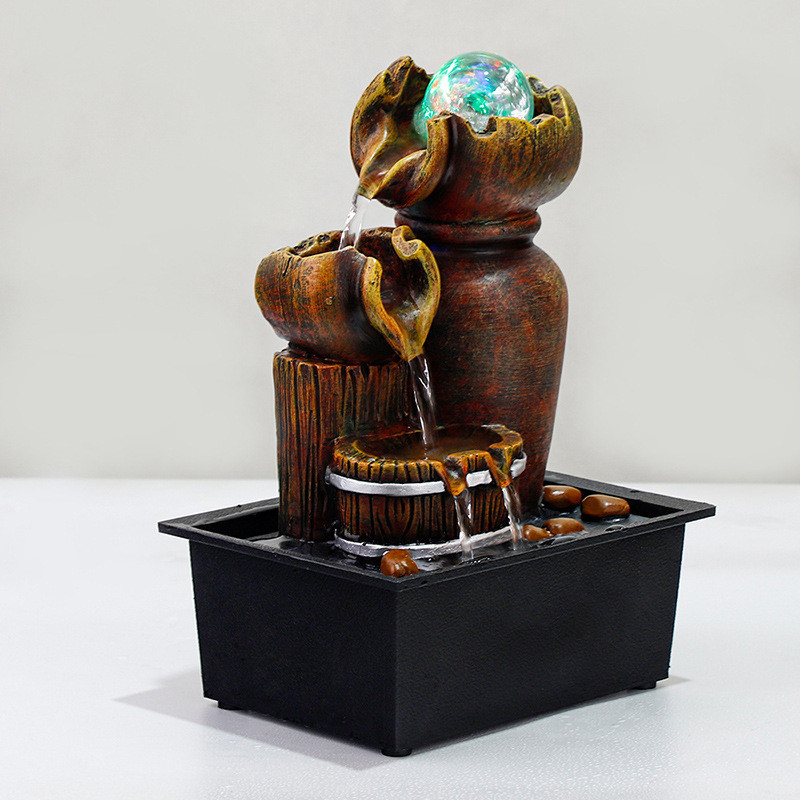 假山流水器促销广告节日礼品欧式北美外贸代销桌面摆件sl10-9