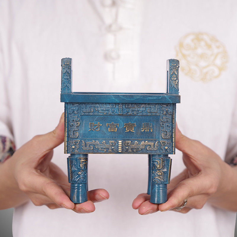 四足铜鼎摆件招财用办公室玄关博古电视柜商务开业装饰工艺礼品,家居饰品,装饰摆件,淘宝优惠券,粉丝福利购,淘宝优惠卷