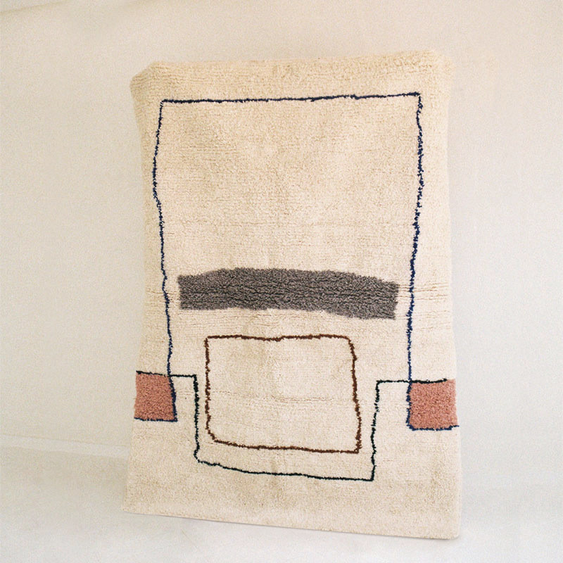 迪森几何线条民族风卧室客厅茶几床边地垫民宿地毯好打理洗机可