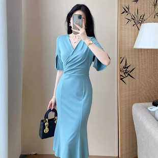 场合气质晚礼服裙子夏 正式 气场强大早秋女装 职业包臀连衣裙女秋季