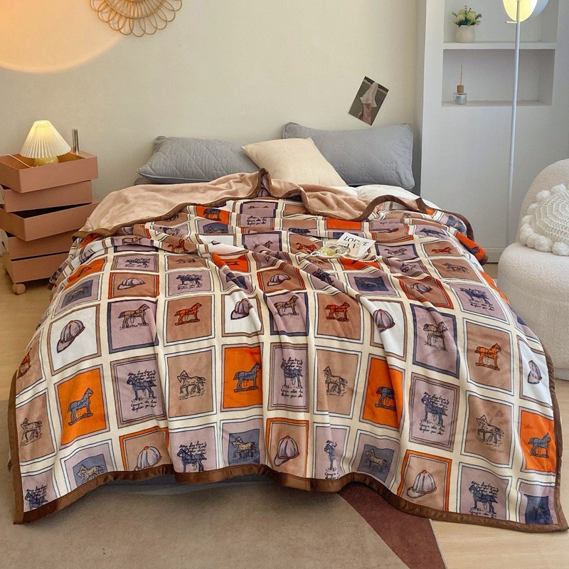 y0ez被子防静电法兰绒毯子床单批发毛毯冬季加厚铺床双层单人珊瑚