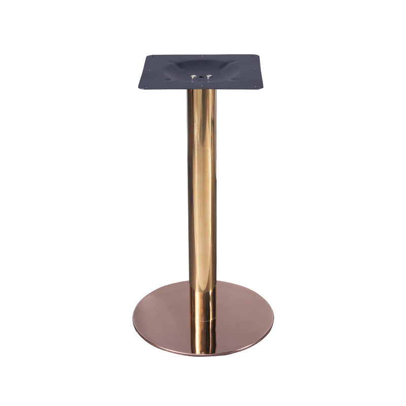 厂家定制电镀钛奶茶店不锈钢桌脚金属框架金桌腿西餐厅轻奢脚架