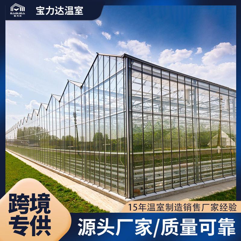 智能连栋玻璃温室生态餐厅科研温室农业观光大棚骨架加工安装生产