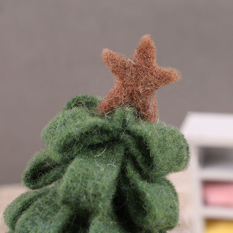 创意手工羊毛毡摆件摄影道具戳戳乐工艺品圣诞饰品摆件厂家