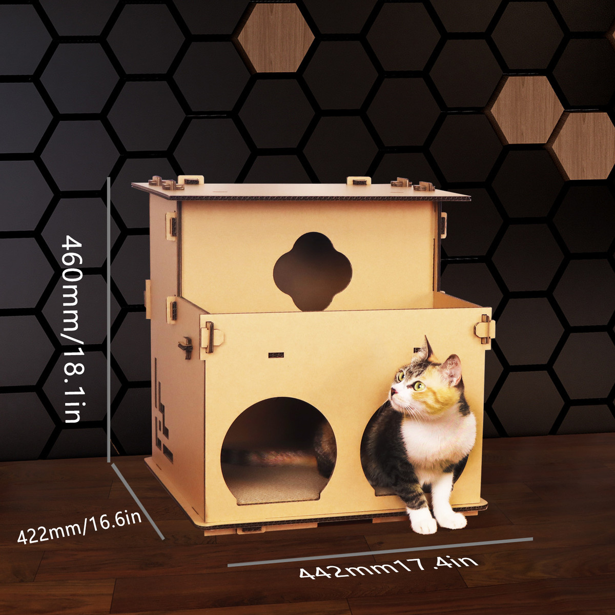 抓猫屋四季通用猫窝猫爪板防新款别墅瓦楞纸屋防水耐磨猫咪用品