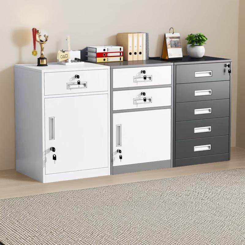 铁皮矮柜文件柜抽屉收纳柜带锁活动柜储物柜钢制桌下办公室小柜子,商业/办公家具,矮柜,淘宝优惠券,粉丝福利购,淘宝优惠卷