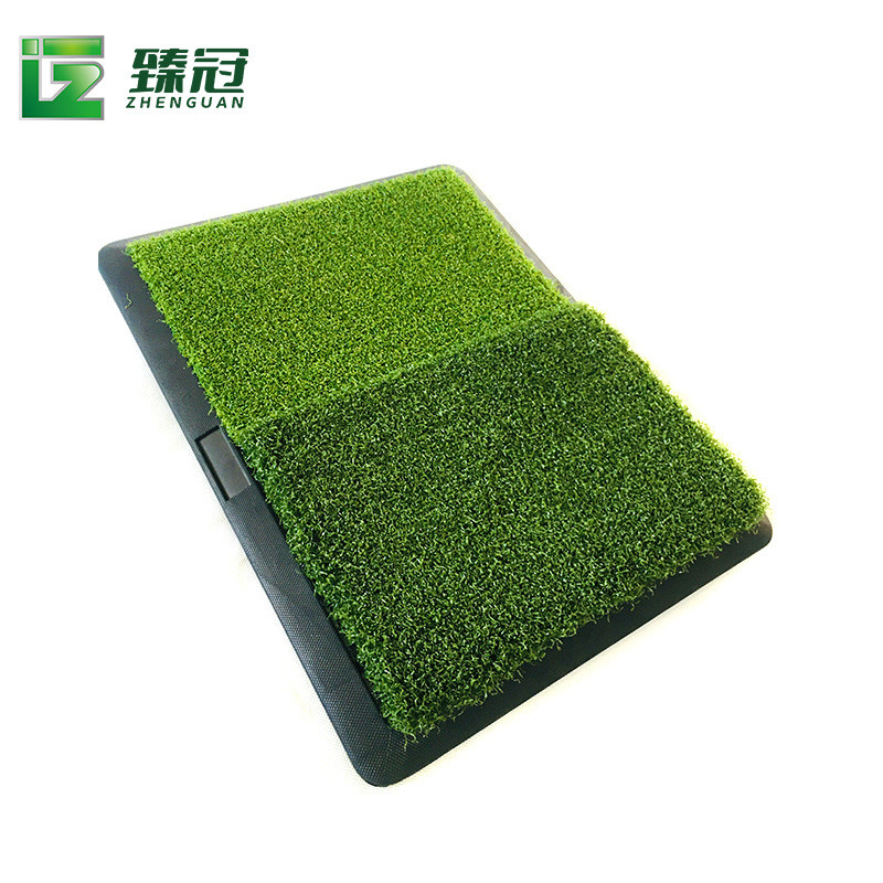 高尔夫打击垫击球双色打击垫轨迹练习垫挥杆练习毯厂家直供