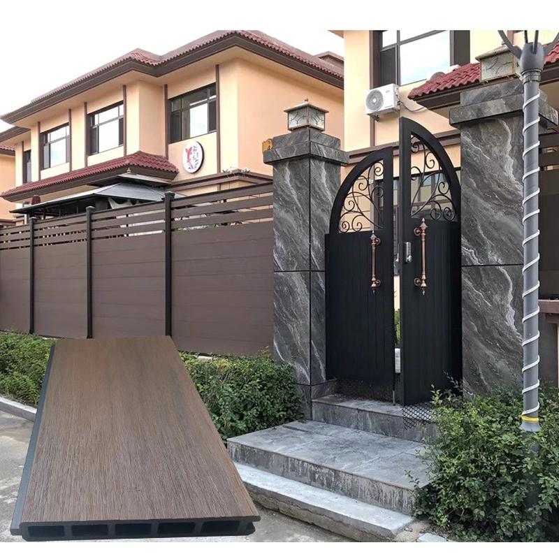 厂家户外铝合金木塑围墙室外阳台花园庭院防腐防风定制塑木围栏