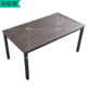 户外塑木黑色1米6长方形90宽铝桌子可插伞庭院室外花园可拆装 餐桌