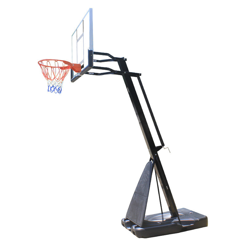 室内外成人027手摇式可移动可升降户外标准篮球架家用便携式高度