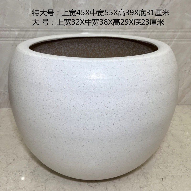 的大口径30以上花盆孔雀蓝爆红纹特盆客厅办公楼幸福树陶瓷特大盆