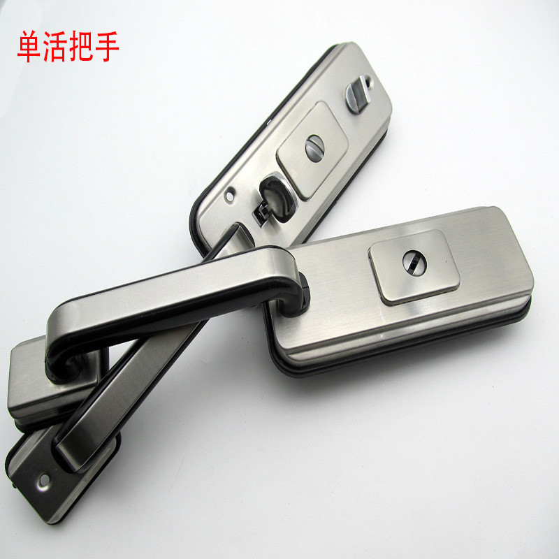 聚威老式按压门锁把手加厚豪华大把拉手按压执手锁具铝合金大门