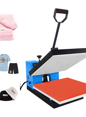 平板烫画机38*38小型手动单工位pneumatic heat press machine