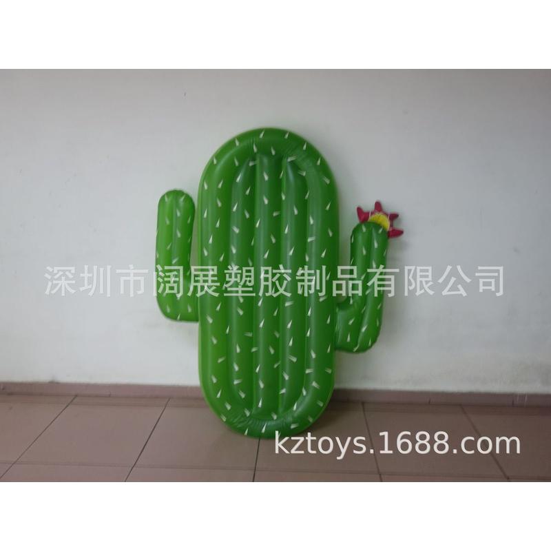 厂家直销ins仙人掌浮充人水上排成气浮床坐骑pvc水上充气床