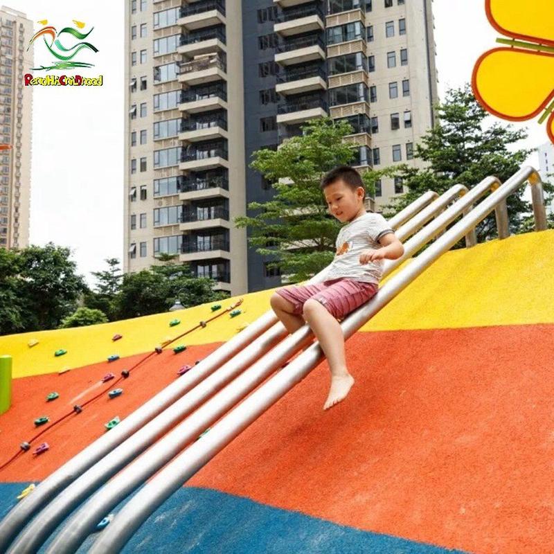 不锈钢滑梯设施室外大型儿童室内平板滑道家用游乐场户外组合