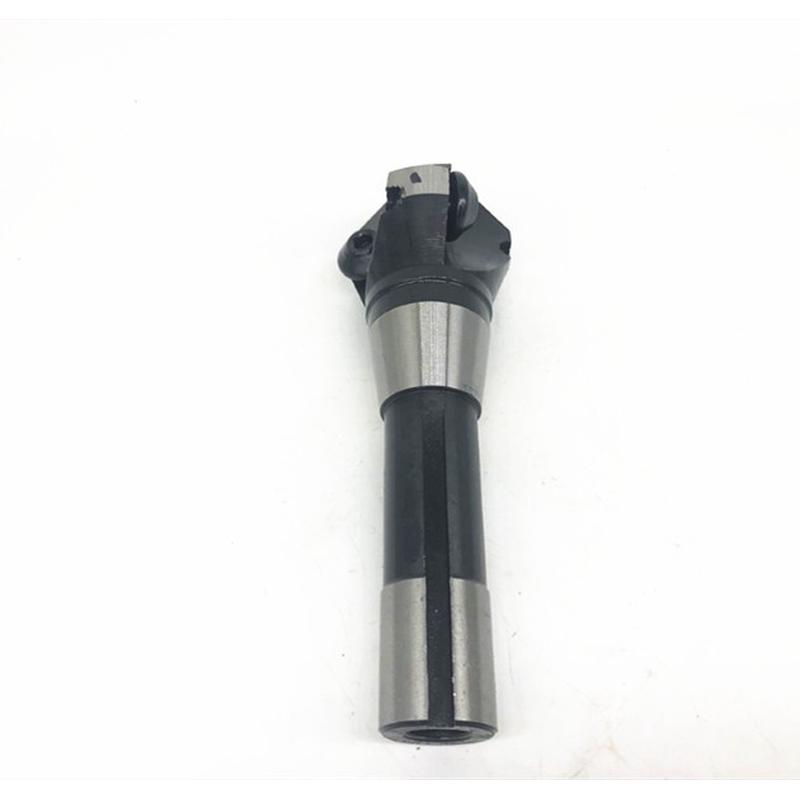 铣床硬质合金可铣刀倒角刀面铣刀盘r8柄装三角刀片转位40-100mm