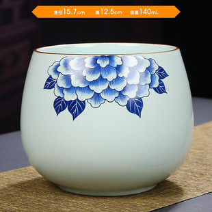 陶瓷茶渣缸茶洗用品配件复古大号哥窑家用客厅缸废水茶具配件