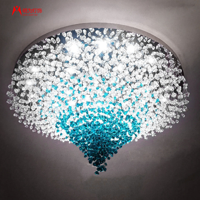 中山工程大堂水晶灯宴会厅沙盘区吸顶灯别墅餐厅客厅吊灯酒店灯具