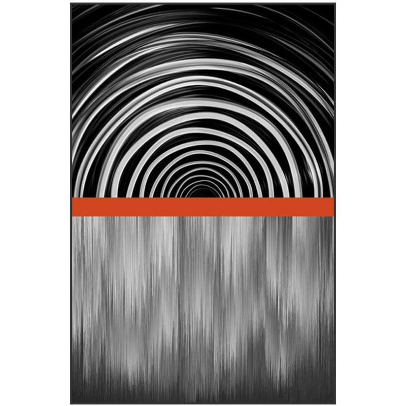 现代轻奢客厅玄关黑白创意抽象装饰画个性挂画背景墙壁竖版室内图片