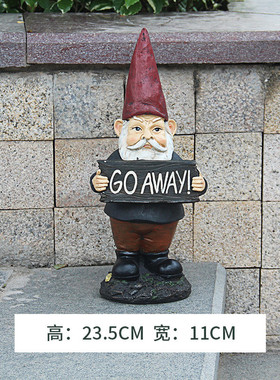 矮人小花园摆件树脂工艺品卡通雕像送老外圣诞节老人礼品摆件