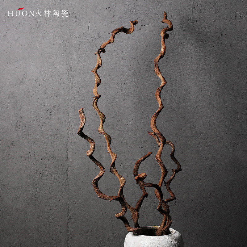 过江龙藤条干树枝客厅禅意干插花弯曲干枝装饰天然实木干花枯枝